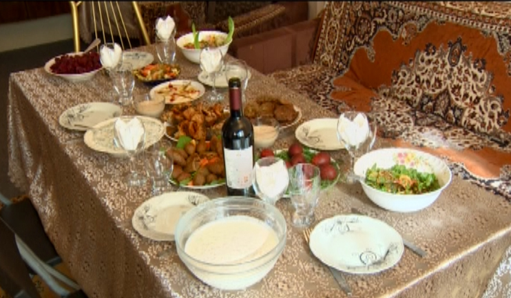 Syrian Armenians Easter table is rich in colorful salads