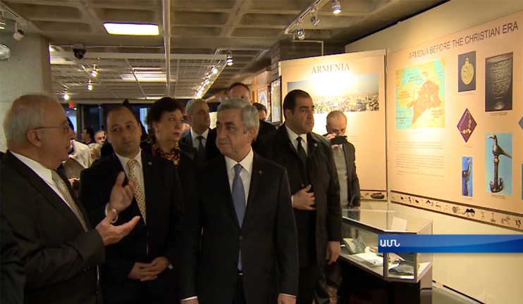 ԱՄՆ-ում ՀՀ նախագահին դիմավորեցին հայկական կոնյակով ու միշտ հայրենիքի կողքին լինելու խոստում-կենացով