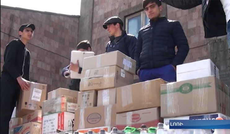 Լոռուց պարենային ու դրամական օգնություն Արցախին