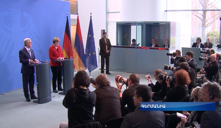 The topic for  Sargsyan-Merkel talks is escalation of tension on Karabgah-Azerbijani border