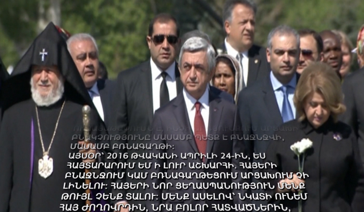 RA President ' We proved to ourselves and to the world that the genocidal plans of the Turks failed'