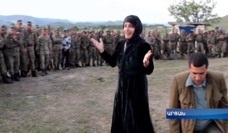 Kapan  state theatre stages a performance for soldiers right on the border