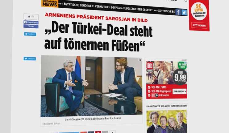 ՀՀ Նախագահի հարցազրույցը գերմանական Բիլդ պարբերականին