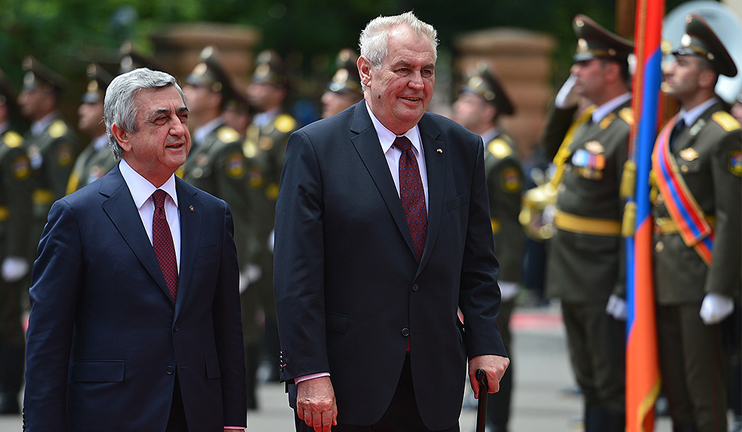 Serzh Sargsyan and Miloš Zeman signed a memorandum on bilateral relations between Armenian and the Chech Republic