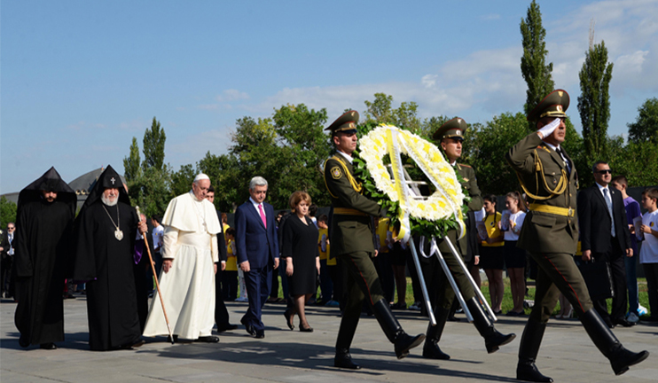 Pope Francis visited the Armenian Genocide Memorial