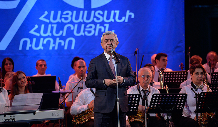 President Serzh Sargsyan visits Public Radio Company on its 90th anniversary