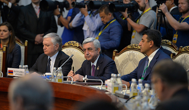 President Sargsyan participated at the CIS Heads of State Council meeting in Bishkek