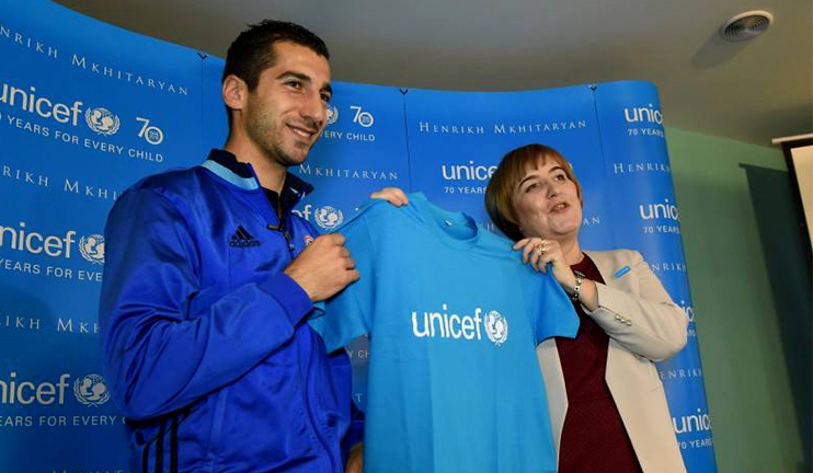 Henrikh Mkhitaryan appointed as UNICEF Goodwill Ambassador in Armenia