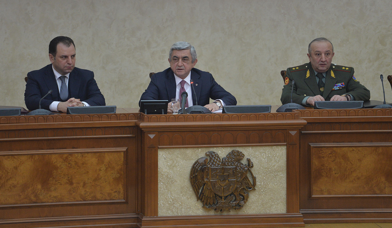 Serzh Sargsyan: army not to meddle with domestic political processes