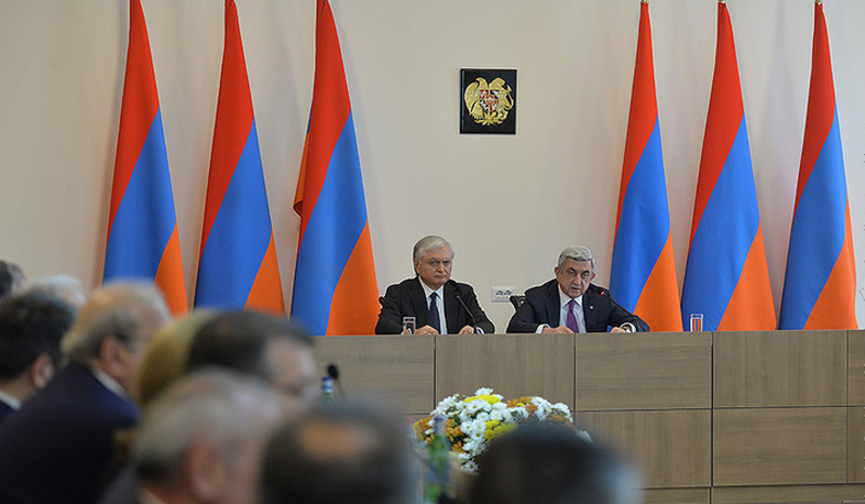President Sargsyan: In our efforts to withstand challenges we anticipate a lot from diplomats