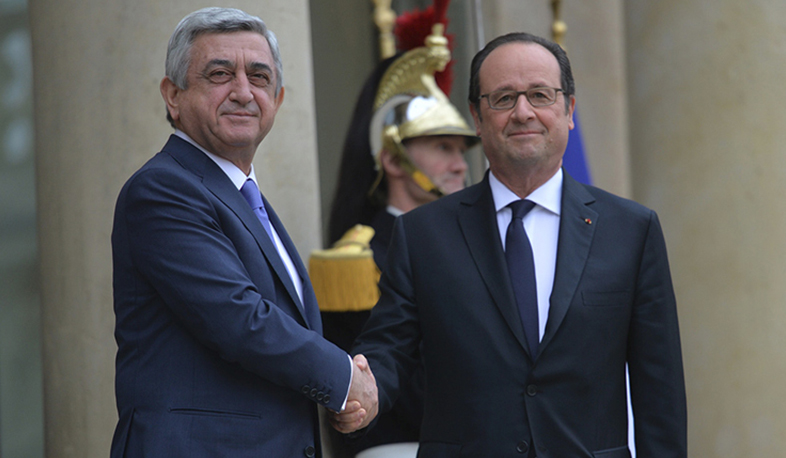 25th visit of Presidents throughout 25 years: Hollande receives President Sargsyan