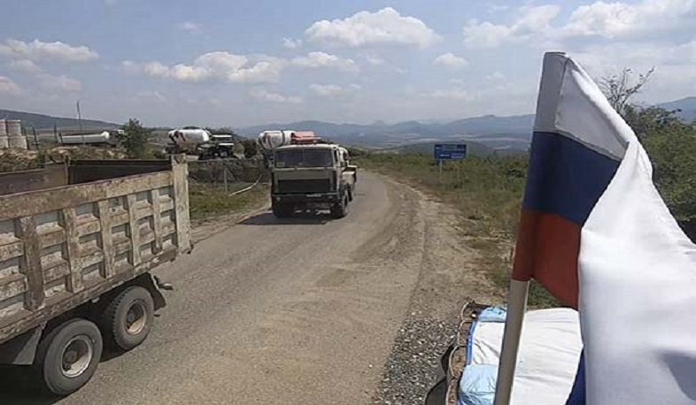 Russian peacekeepers ensure safe transit of civilian vehicles on mountain roads in Nagorno-Karabakh