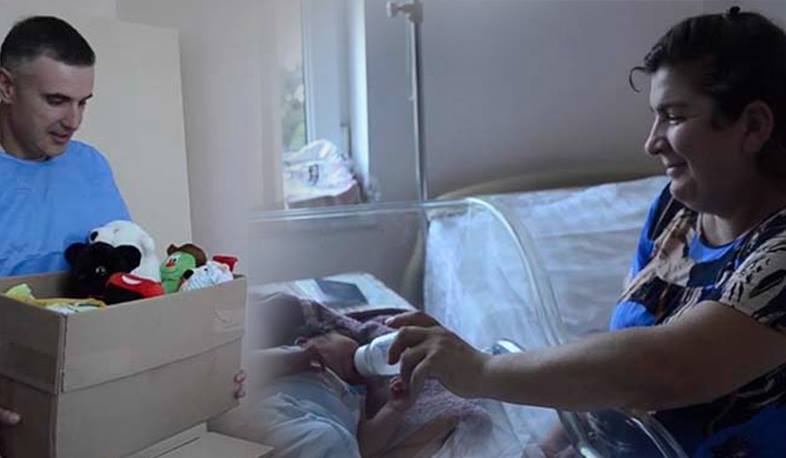 Российские миротворцы впервые приняли роды и провели гуманитарно-медицинскую акцию в городе Мартакерт Арцаха