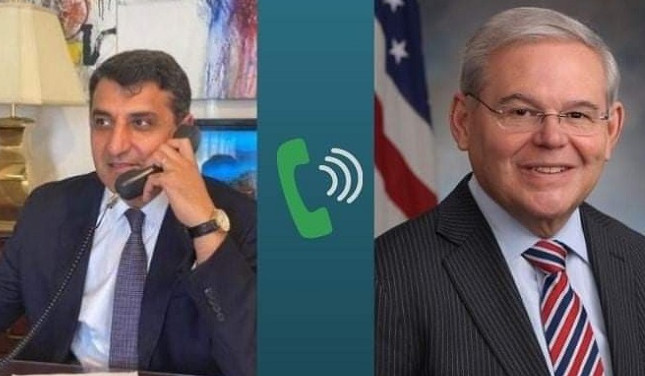 Ermənistana və Artsaxa dəstəyə görə minnətdaram: Varujan Nersesyan Bob Menendeslə telefon danışığı aparıb