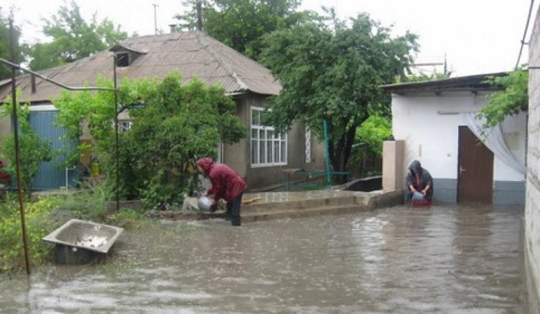 Հորդառատ անձրևի հետևանքով ջրալցվել են Երանոս և Լանջաղբյուր գյուղերի բնակիչների տները