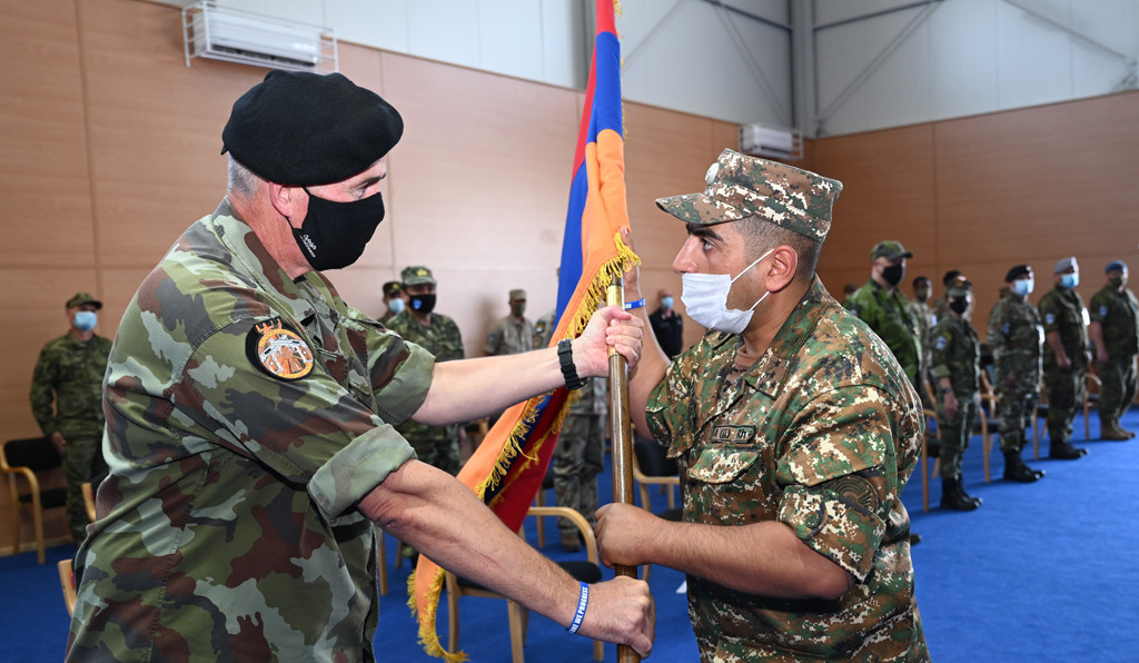 A handover ceremony of Armenian peacekeeping mission took place