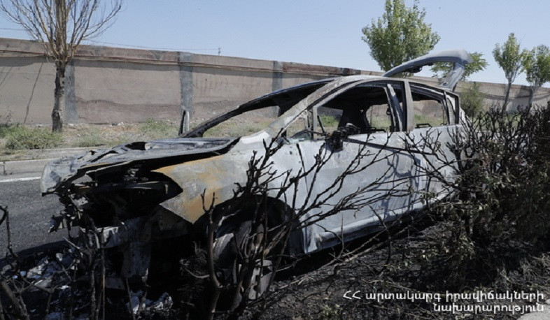 Այրվել է ավտոմեքենա․ վարորդը հոսպիտալացվել է