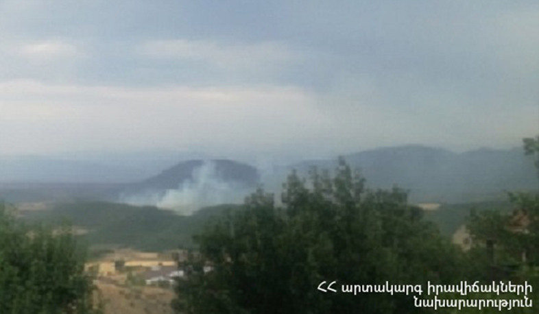 Ագարակի մերձակայքում այրվել է մոտ 6 հա խոտածածկույթ