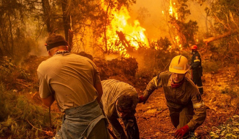 Greece fires: PM apologizes as blazes rage on Evia island