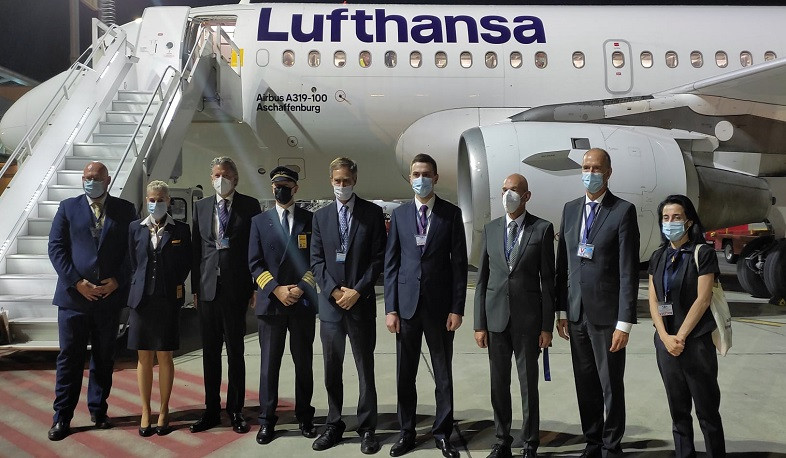Avropanın aparıcı “Lufthansa”hava yolu şirkətinin Ermənistana ilk uçuşu baş tutdu