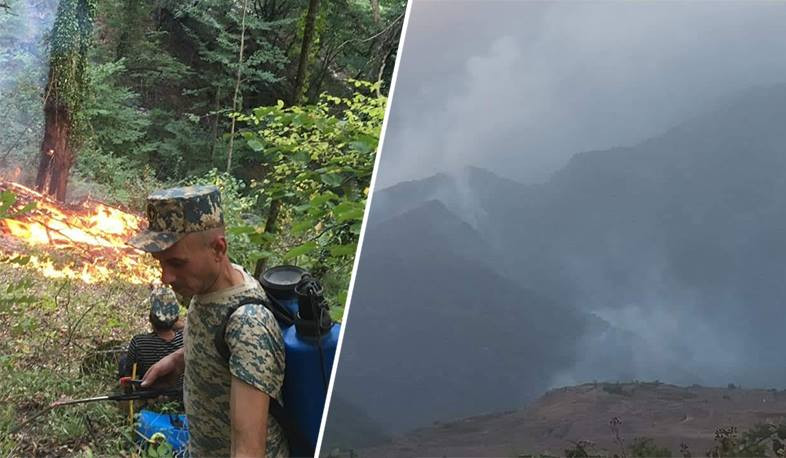 Հրդեհ Արցախի Երից Մանկանց վանքի տարածքում