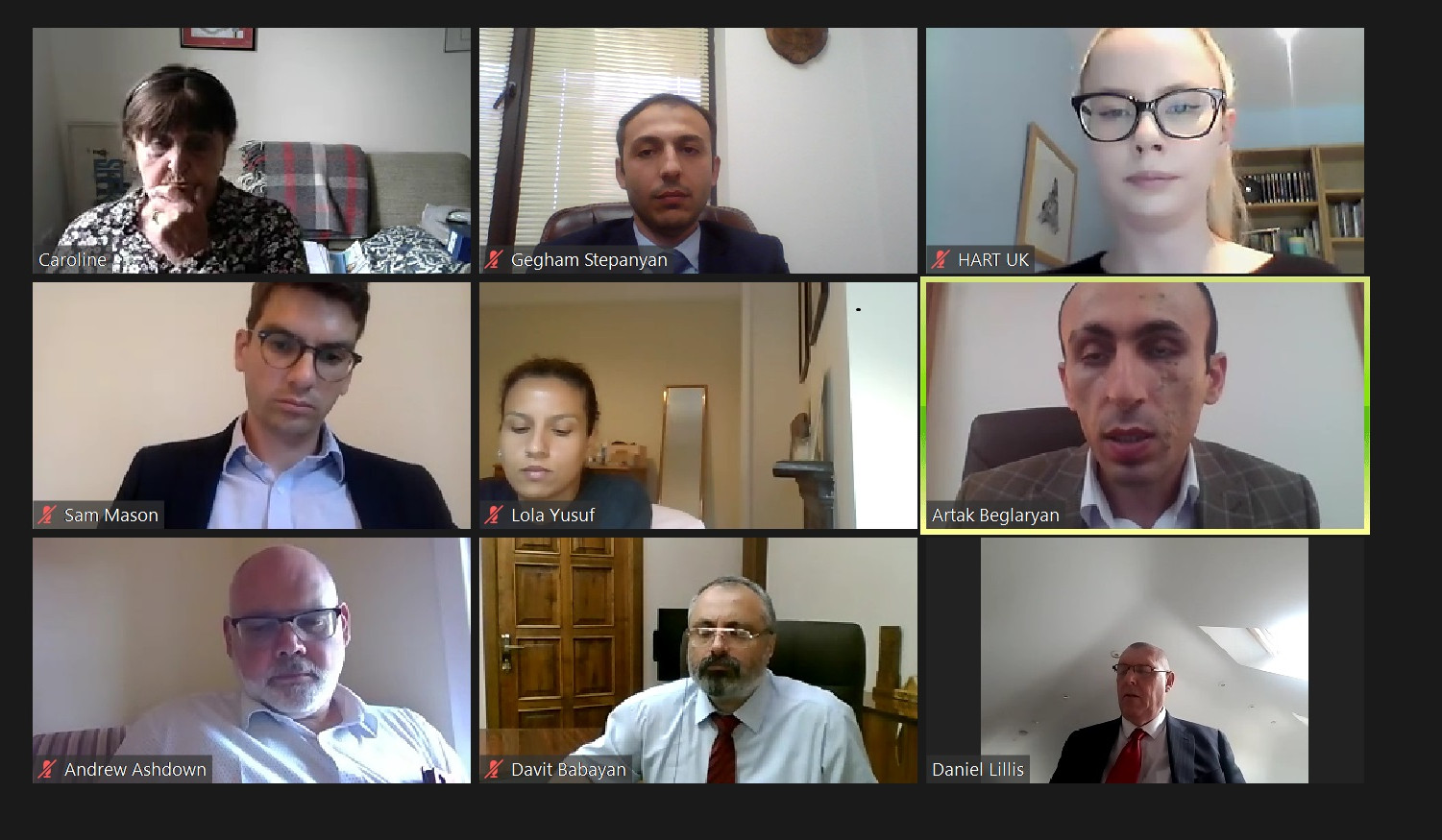 Kerolayn Koks ilə onlayn görüş zamanı Azərbaycan-Türkiyə təcavüzü səbəbindən Artsaxda yaranan humanitar vəziyyətə toxunulub