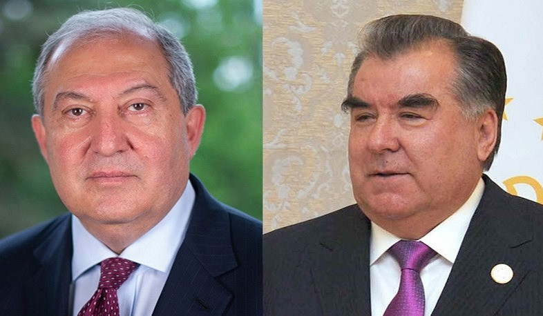 Armen Sargsyan prezident Emoməli Rəhmonu Tacikistanın Müstəqilliyinin 30-cu ildönümü münasibətilə təbrik edib