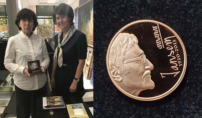 Հասմիկ Տոլմաջյանը ֆրանսահայ գեղանկարիչ Ժանսեմի դստերն է հանձնել ԿԲ կողմից թողարկված հուշամեդալները