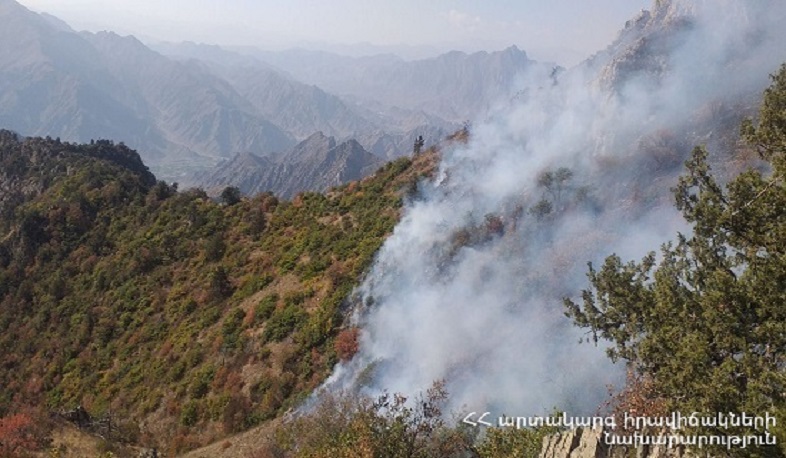 «Արևիկ» ազգային պարկի տարածքում հրդեհաշիջման աշխատանքները վերսկսվել են. մեկնել է 8 մարտական հաշվարկ