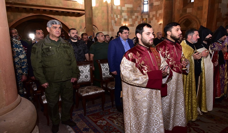 A liturgy was served in Holy Mother of God Cathedral in Stepanakert