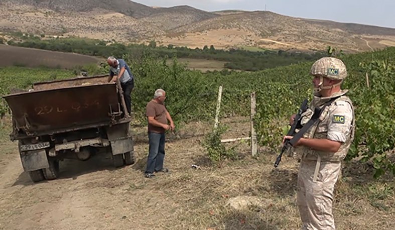 Russian peacekeepers have ensured the safe harvesting of more than 500 tons of grapes on five plantations for children in Nagorno-Karabakh