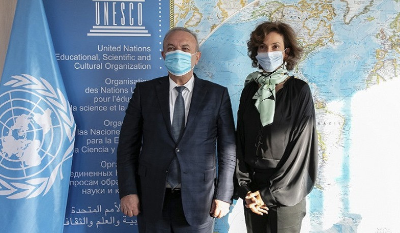 Վահրամ Դումանյանը և Օդրի Ազուլեն խոսել են Արցախ ու հարակից տարածքներ ՅՈՒՆԵՍԿՕ-ի առաքելության գործուղման մասին