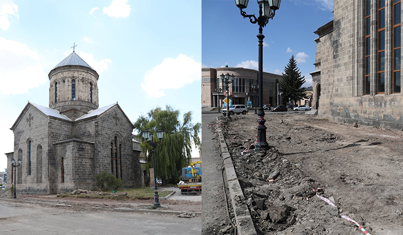 Սուբվենցիոն ծրագրով հիմնովին վերանորոգվում է Գավառի Սուրբ Աստվածածին եկեղեցու հարակից տարածքը