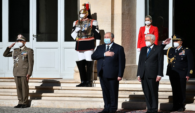 Քուիրինալե պալատում տեղի է ունեցել նախագահներ Արմեն Սարգսյանի և Սերջո Մատարելլայի հրաժեշտի հանդիպումը