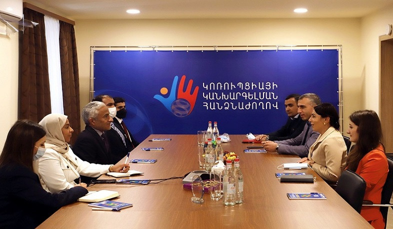 ԱՄԷ վերահսկիչ պալատի նախագահին են ներկայացվել Կոռուպցիայի կանխարգելման հանձնաժողովի պատվիրակված գործառույթները և ակնկալիքները