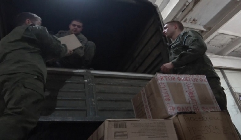 Russian peacekeepers deliver 10 tons of humanitarian aid to be handed over to the residents of Nagorno-Karabakh