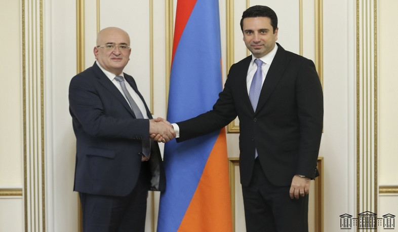 NA President Alen Simonyan receives delegation led by President of Georgian Constitutional Court Merab Turava