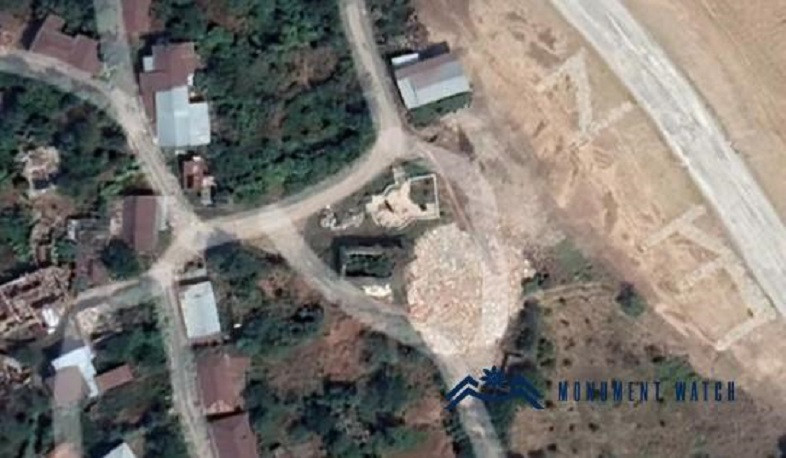 Azerbaijanis destroyed Madatashen school, monument, damaged St. Astvatsatsin Church