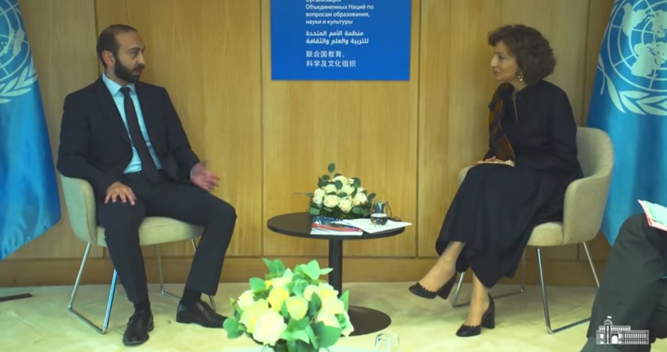 Ararat Mirzoyan YUNESKO-nun baş direktoru ilə görüşüb