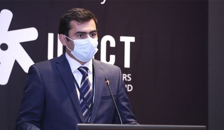 NA Vice President Hakob Arshakyan makes welcoming remarks at Silicon Mountains 2021