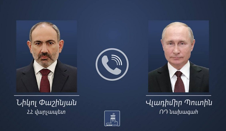 Nikol Pashinyan, Vladimir Putin hold phone conversation