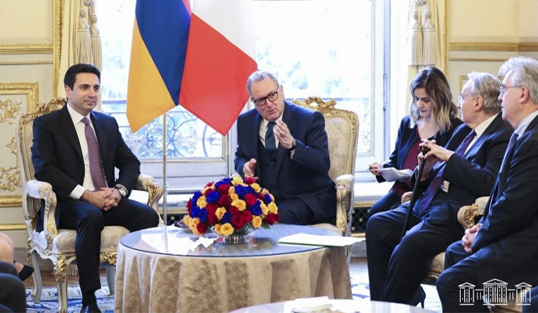 Ալեն Սիմոնյանի գլխավորած պատվիրակությունը հանդիպել է Ֆրանսիայի ԱԺ նախագահ Ռիշար Ֆեռանի հետ