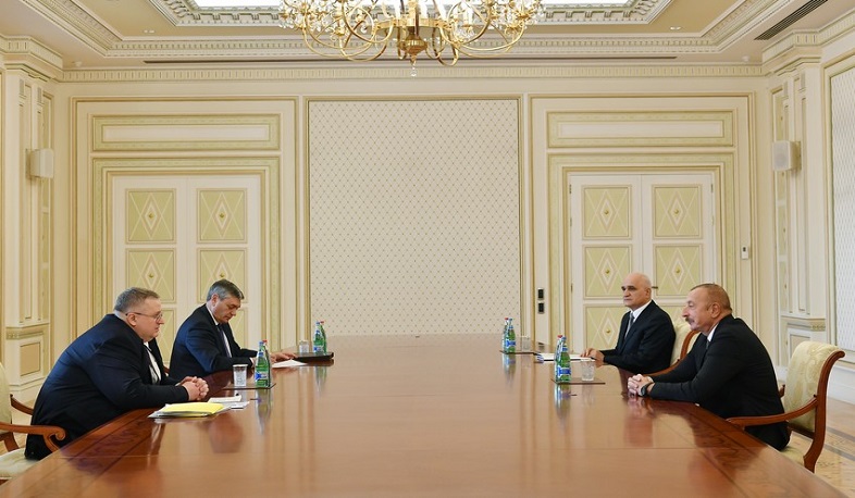 İlham Əliyev Aleksey Overçuk ilə görüşüb