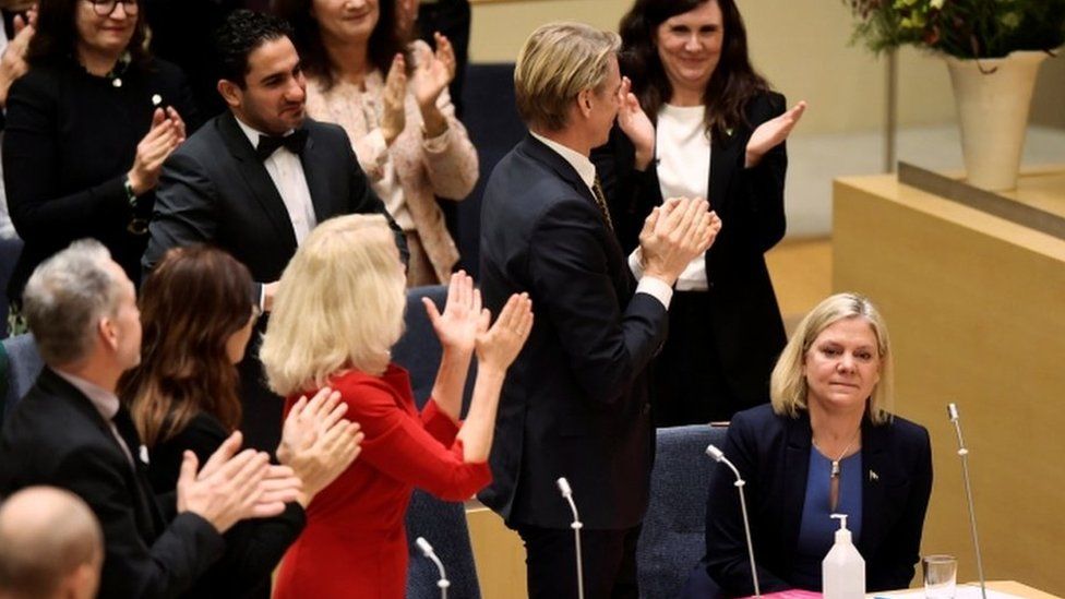Sweden's first female PM resigns hours after appointment