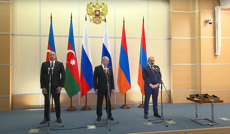 Условились вести дело к созданию двусторонней Комиссии по делимитации и демаркации армяно-азербайджанской границы: главы РФ, Армении и Азербайджана приняли заявление