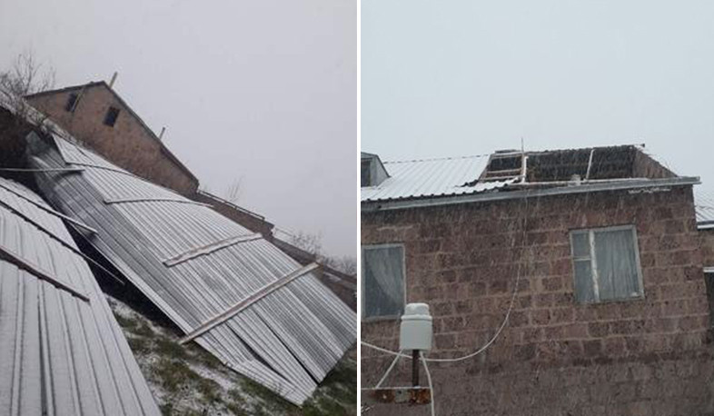 Ուժգին քամու հետևանքով Արթիկում և Լեռնապարում տանիքներ են վնասվել