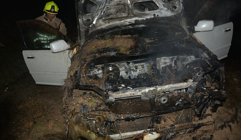 Ասկերանի շրջանի Խաչեն համայնքում այրվել է ավտոմեքենա. Արցախի ԱԻՊԾ