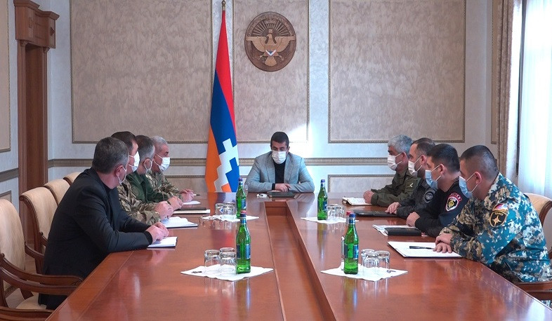 Təhlükəsizlik məsələləri prioritetdir: Artsax prezidenti güc orqanlarının rəhbərləri ilə məsləhətləşmə aparıb