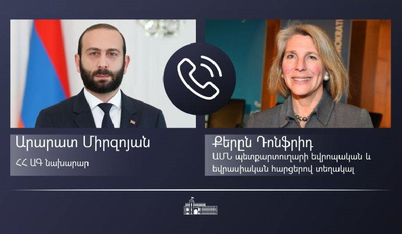 Ararat Mirzoyan and Karen Donfried stressed need for peaceful settlement of Nagorno-Karabakh conflict under mandate of OSCE Minsk Group Co-Chairs