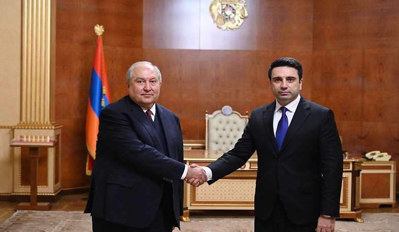 Alen Simonyan meets with RA President Armen Sarkissian